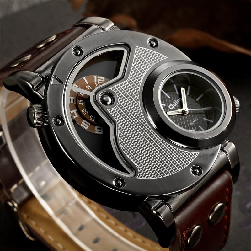 Relógio Masculino Militar Oulm Antique Designer com Movimento de Quartzo - Loja Bruna Modas