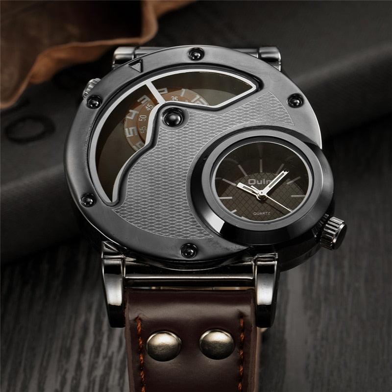 Relógio Masculino Militar Oulm Antique Designer com Movimento de Quartzo - Loja Bruna Modas