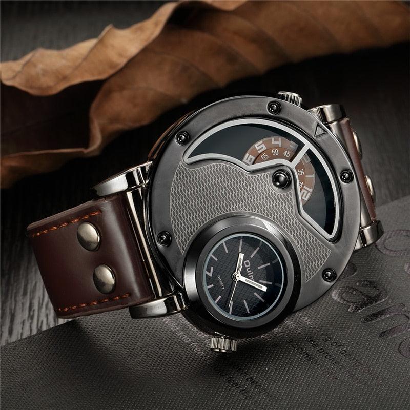 Relógio Masculino Militar Oulm Antique Designer com Movimento de Quartzo - Loja Bruna Modas