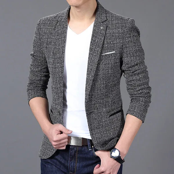 Blazer Masculino Estilo Britânico