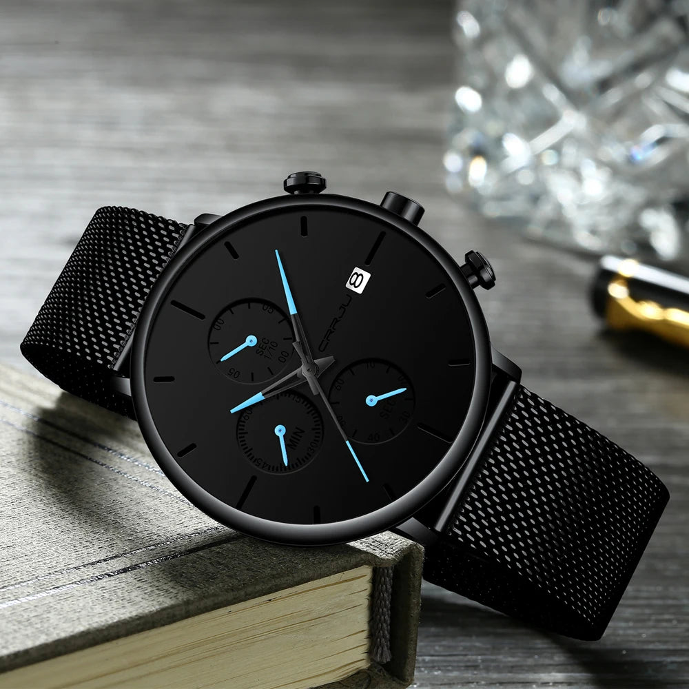 Relógio de Pulso Masculino Fashion com Pulseira Fina