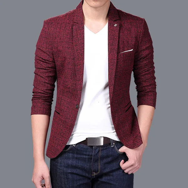 Blazer Masculino Estilo Britânico