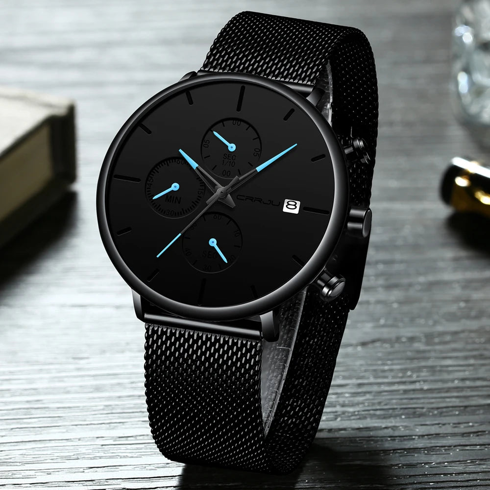 Relógio de Pulso Masculino Fashion com Pulseira Fina
