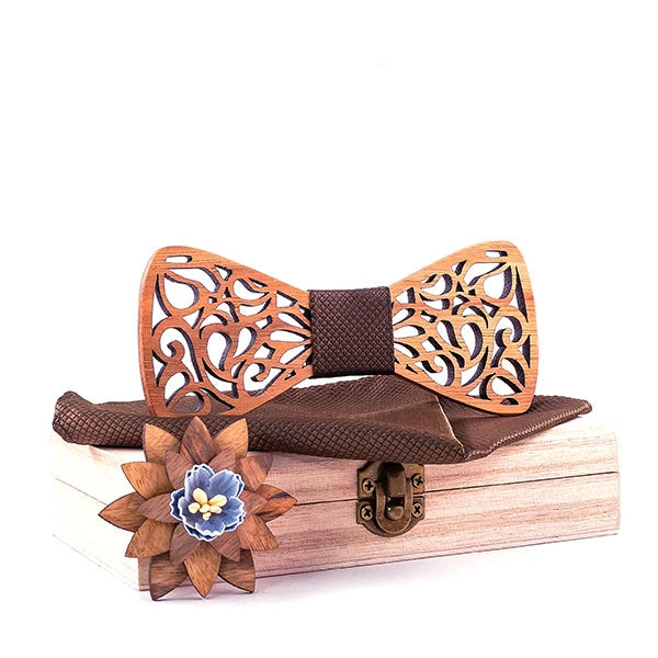 Gravata Borboleta Masculina de Madeira