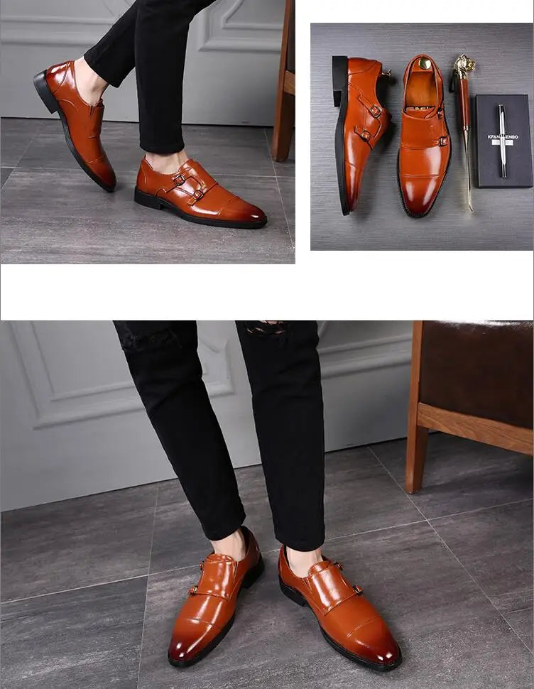 Sapato Social Masculino Derby com Fivela by Loja Bruna Modas
