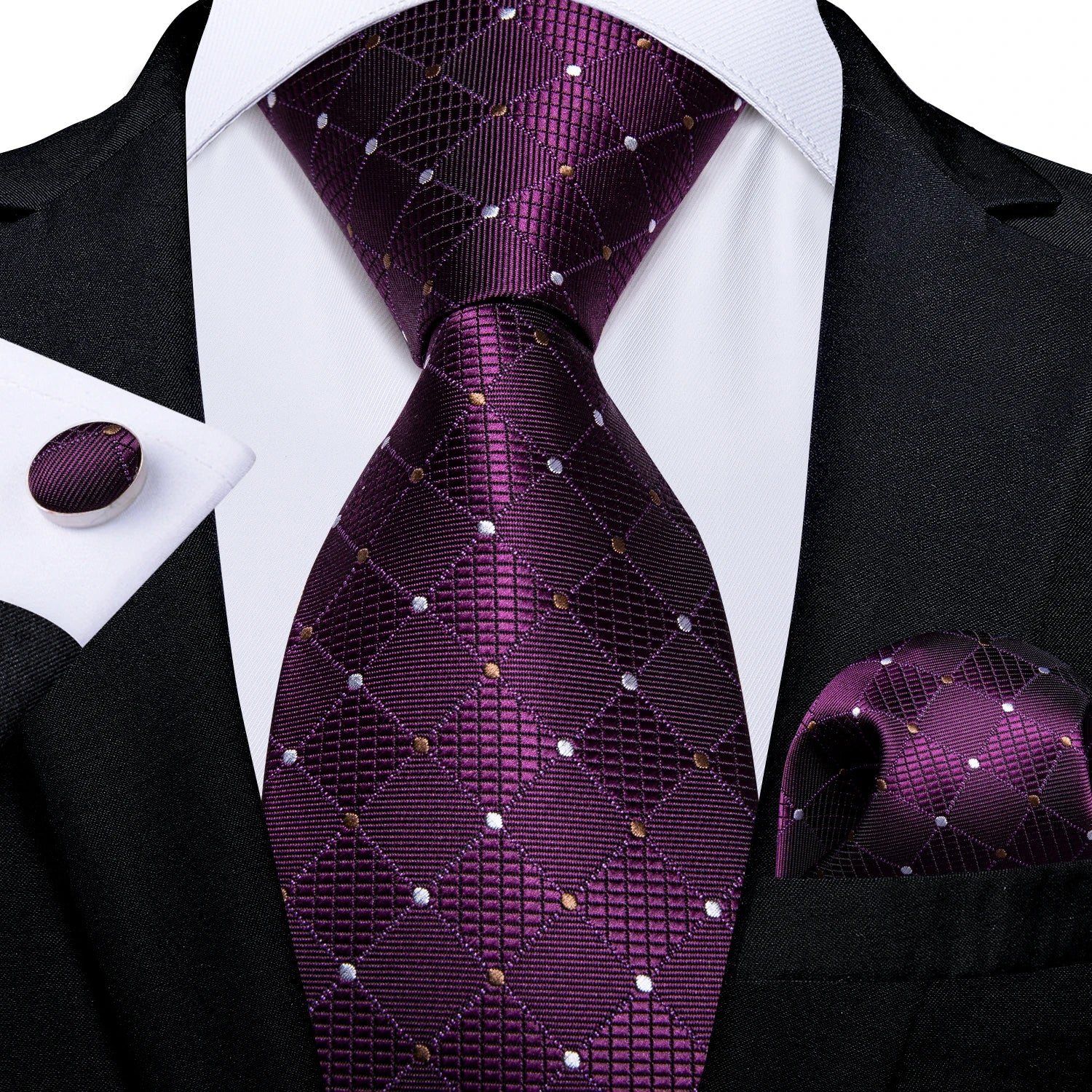 Kit Gravata Masculina Social de Luxo Alta Qualidade com Acessórios