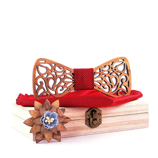 Gravata Borboleta Masculina de Madeira