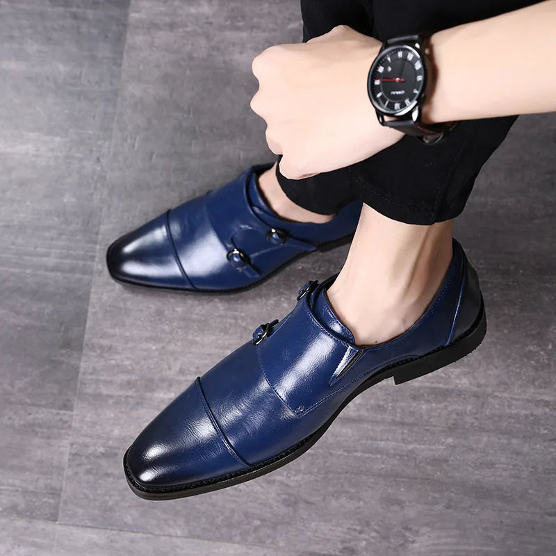 Sapato Social Masculino Derby com Fivela by Loja Bruna Modas