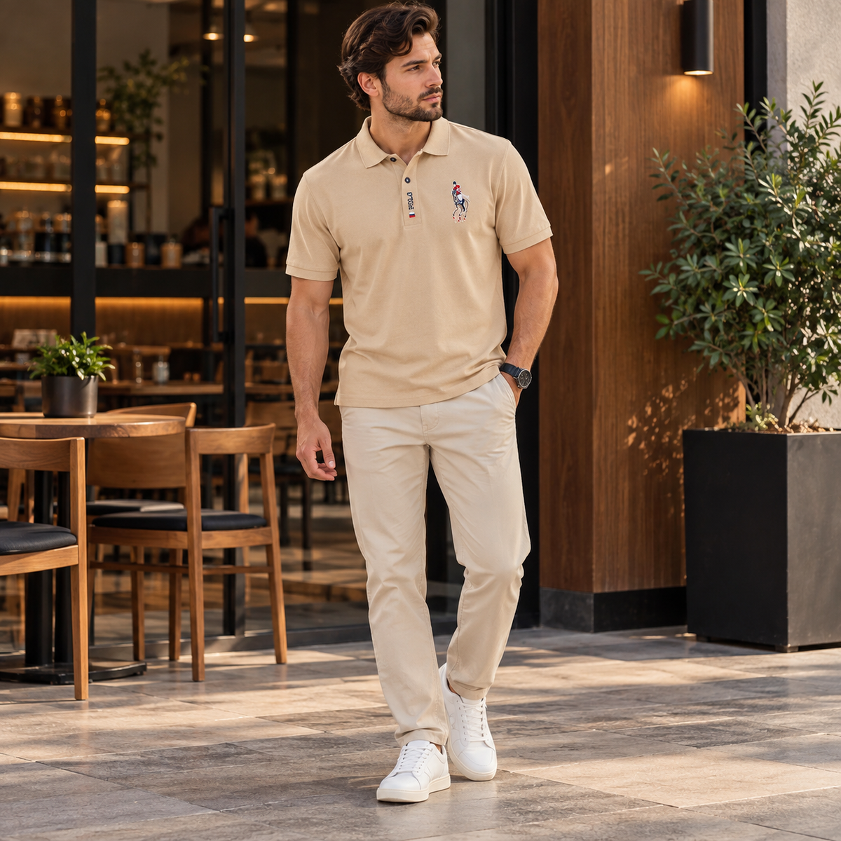 Camisa Polo Masculina Bordada Solvaré