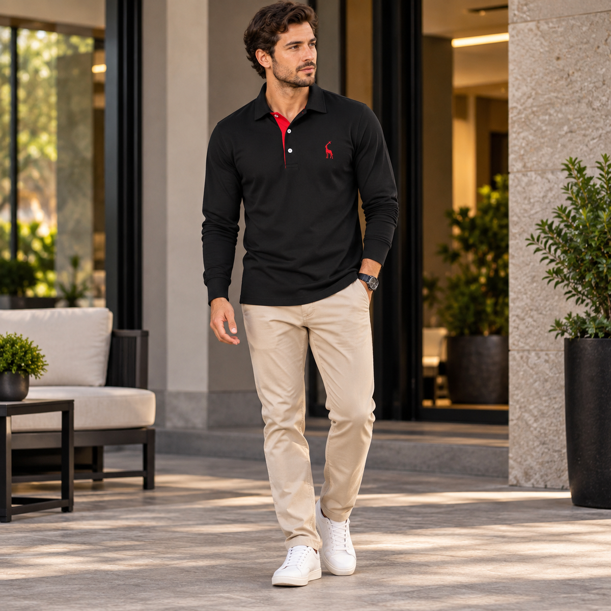 Camisa Polo Masculina Bordada Cervmont