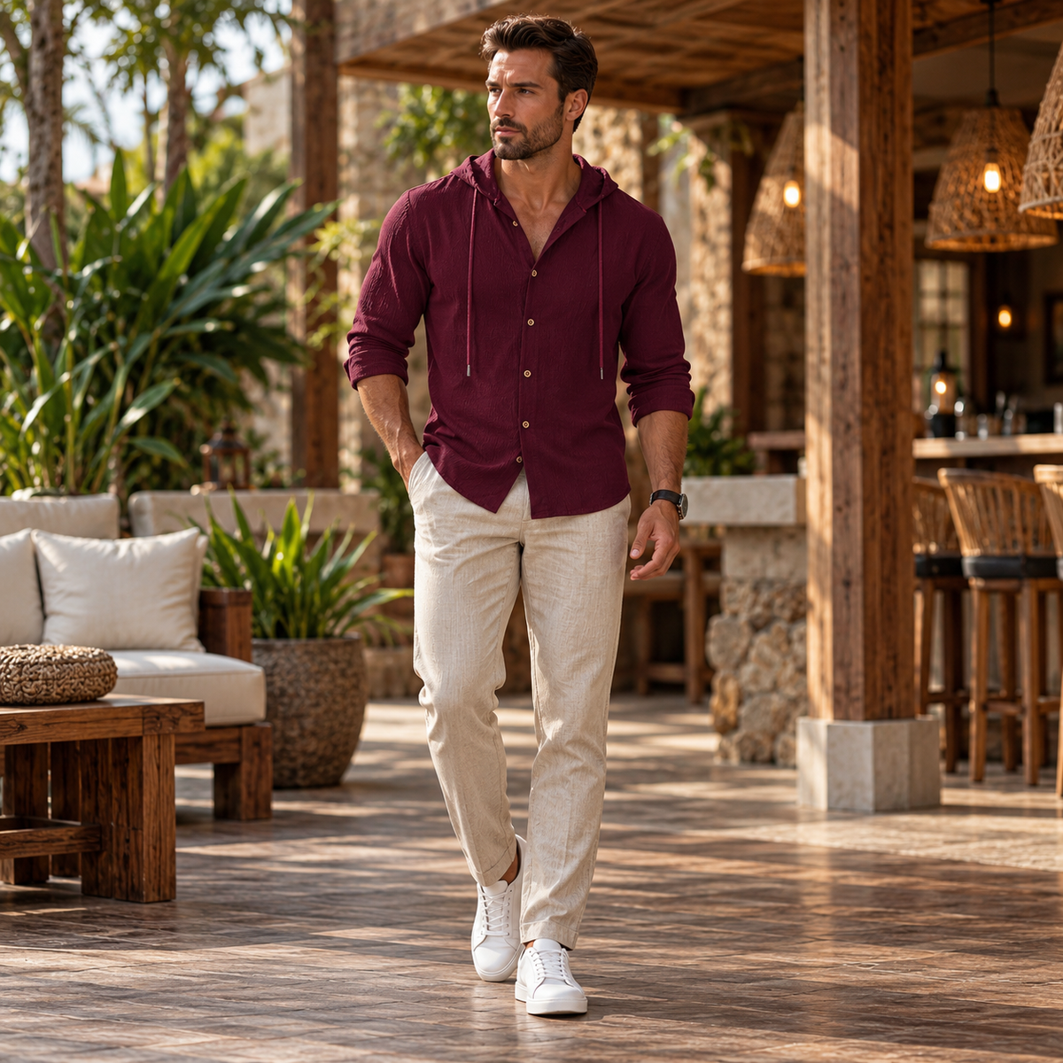 Camisa Masculina com Capuz Dunavento