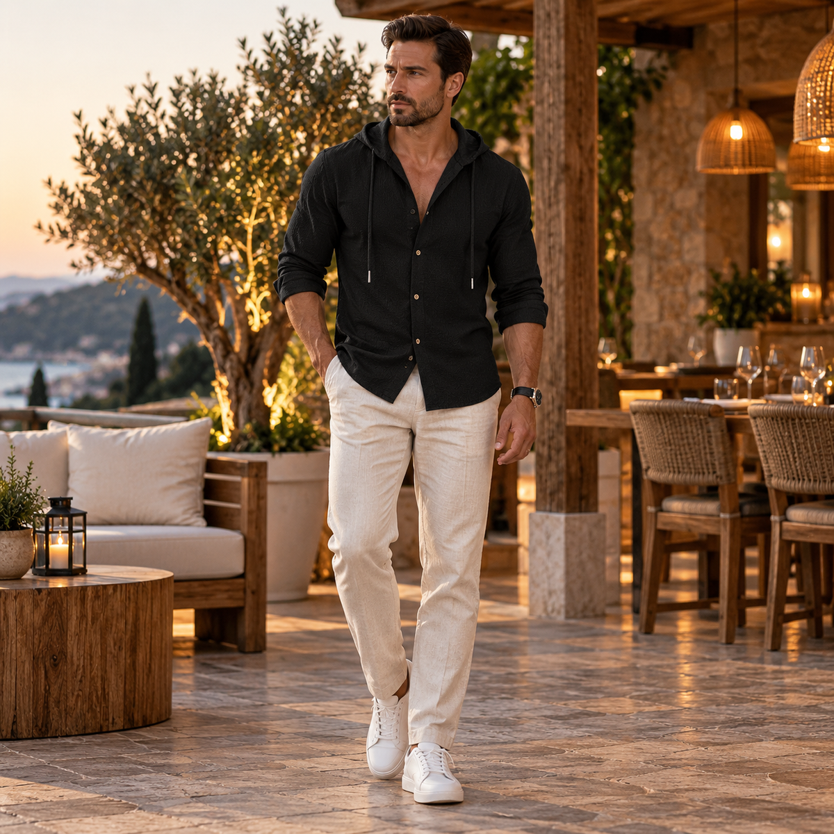 Camisa Masculina com Capuz Dunavento