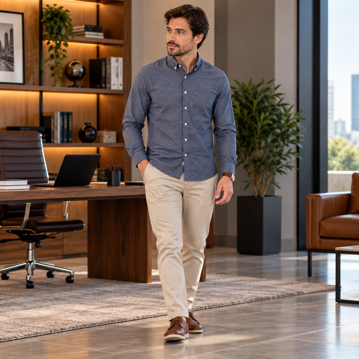 Camisa Masculina Oxford Alderwick