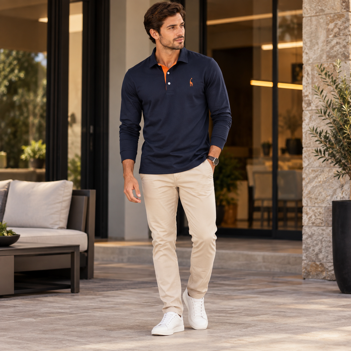 Camisa Polo Masculina Bordada Cervmont