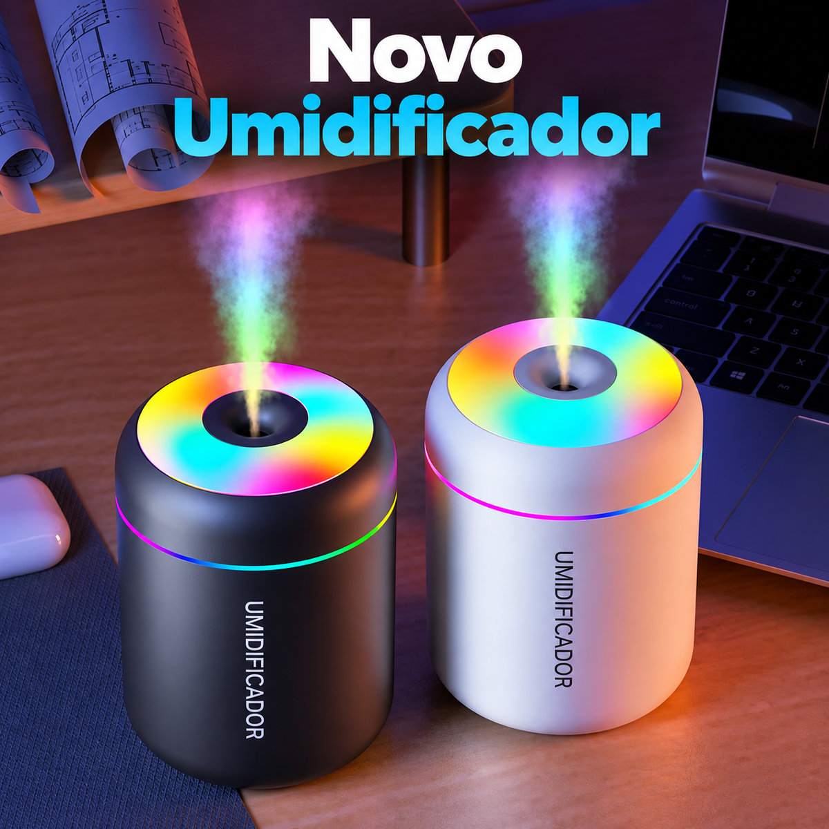Mini Umidificador de Ar Ultrassônico USB Calyra