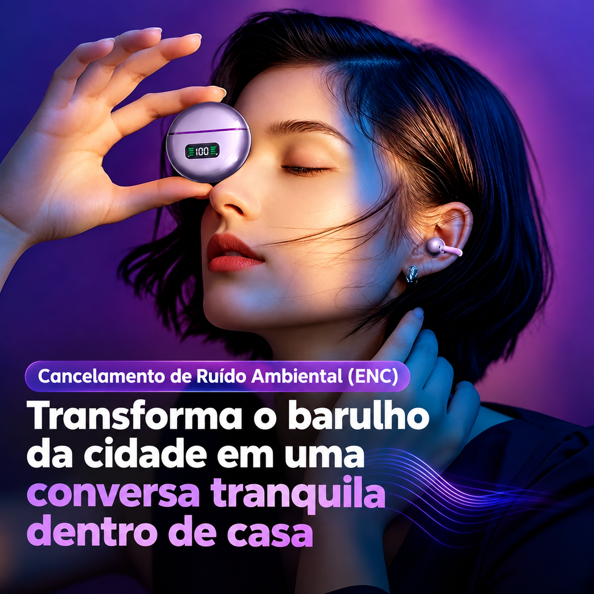 Fone de Ouvido Sem Fio Open Ear PulseWing