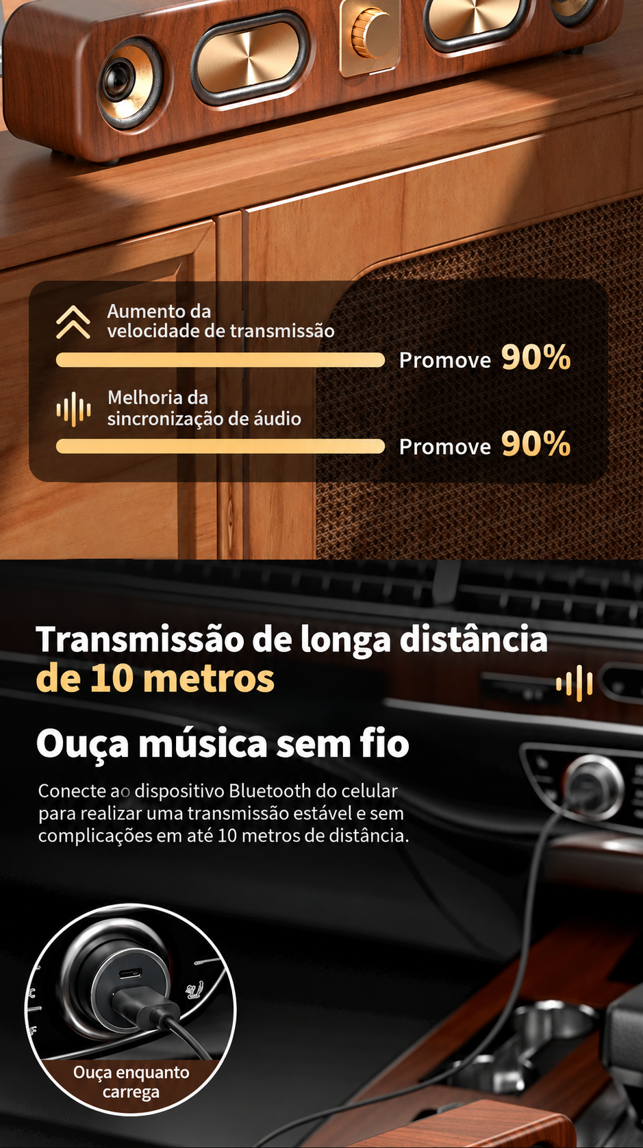 Caixa de Som Retrô Cadensia