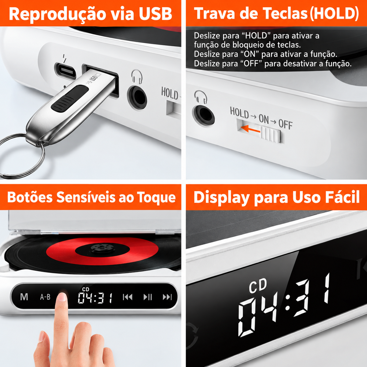 CD Player Portátil Melodisc