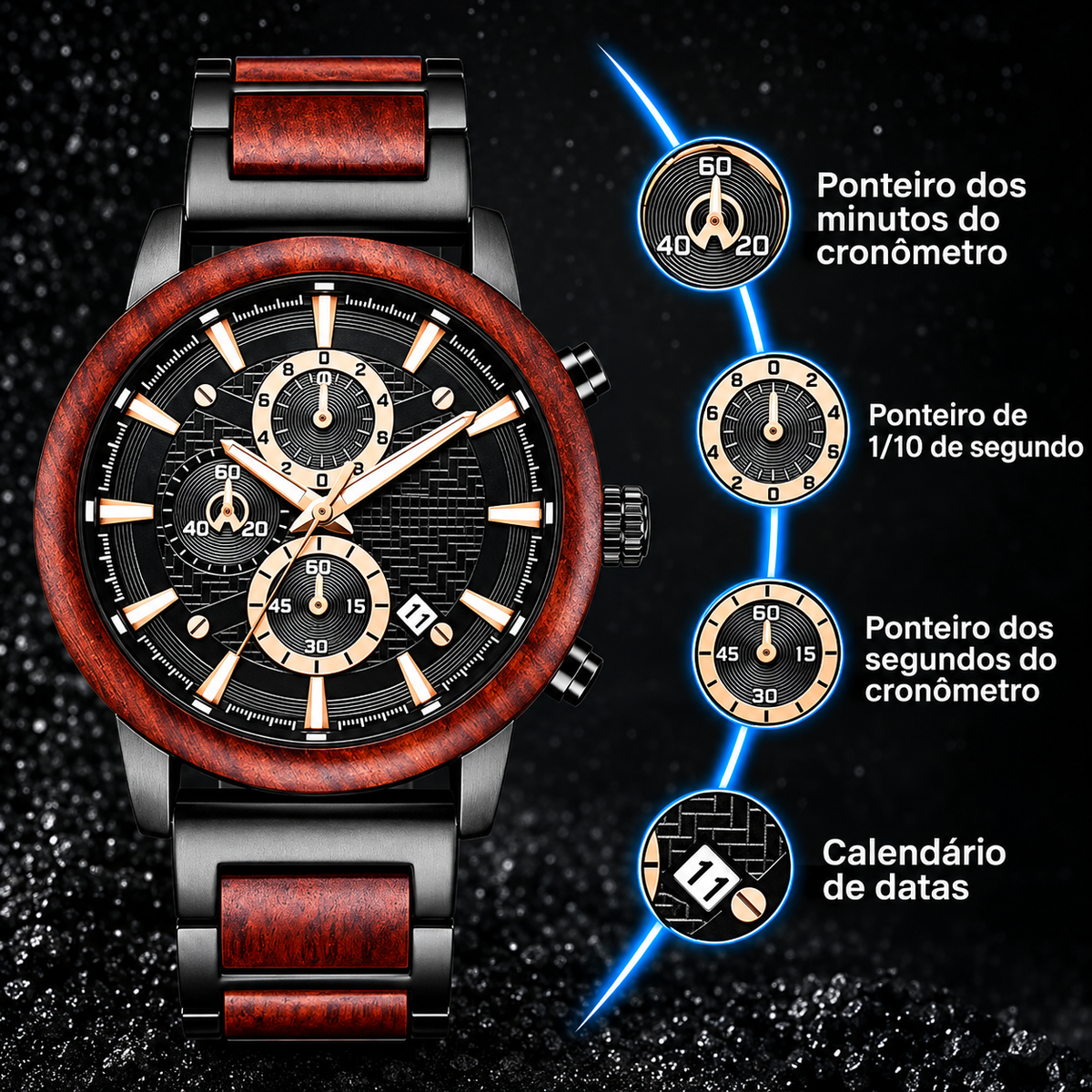 Relógio Masculino Retrô Sylvarock