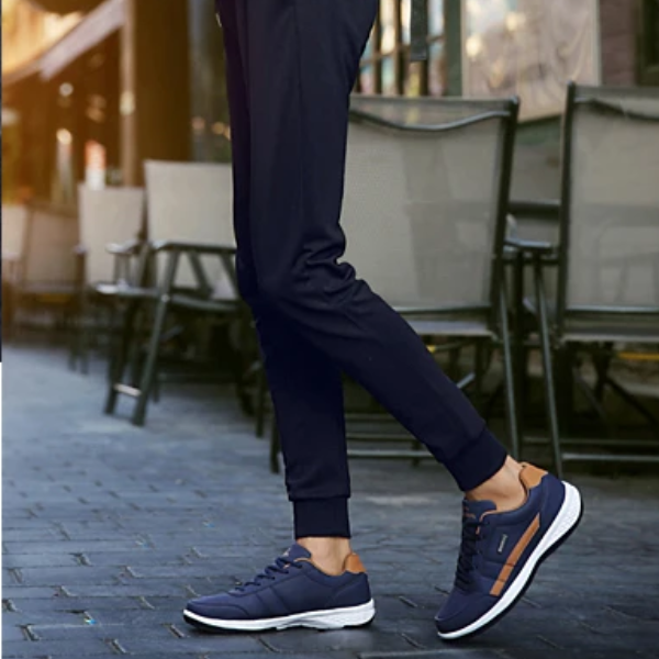 Tênis Masculino Casual de Couro PU
