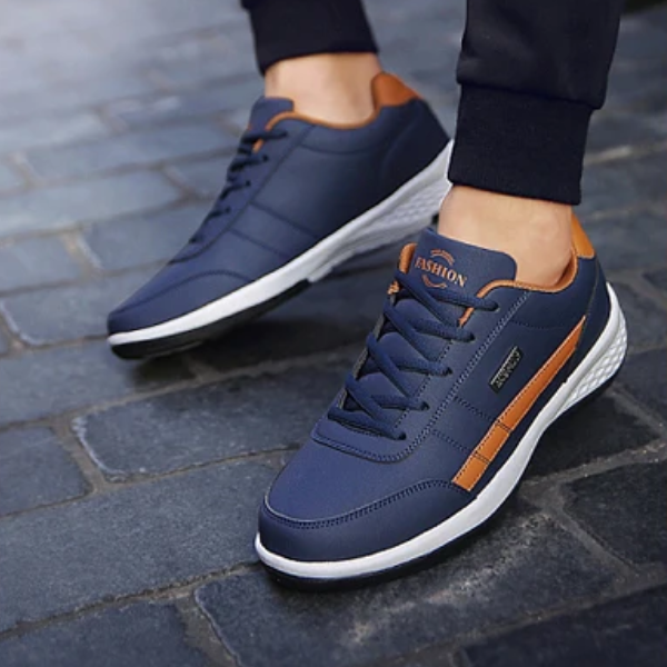 Tênis Masculino Casual de Couro PU