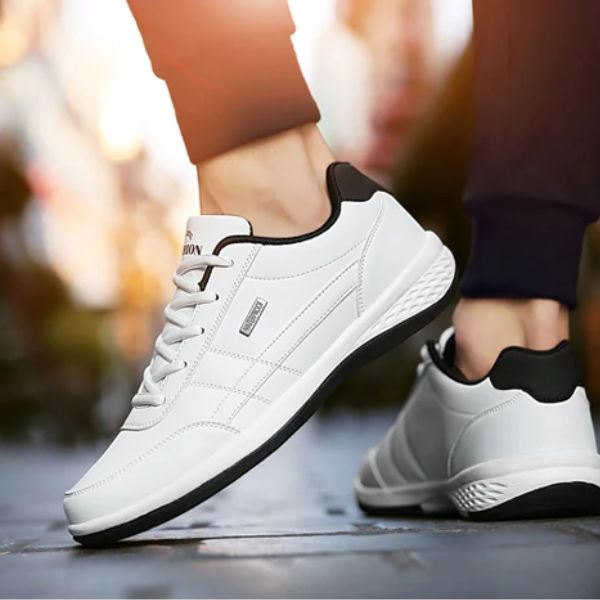 Tênis Masculino Casual de Couro PU