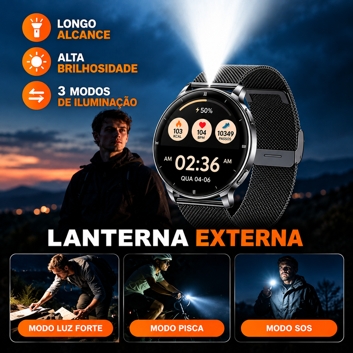 Smartwatch Feminino Esportivo AMOLED Viora