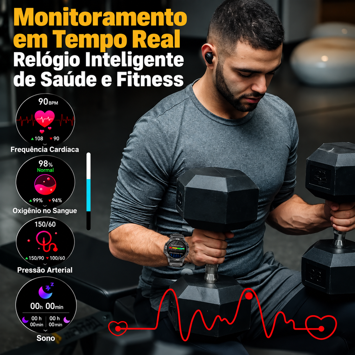 Smartwatch Masculino Chrono Link