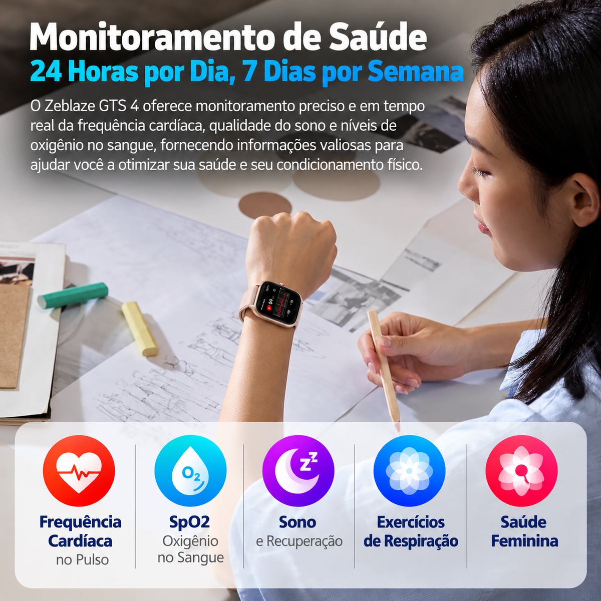 Smartwatch AMOLED Esportivo CityBeat