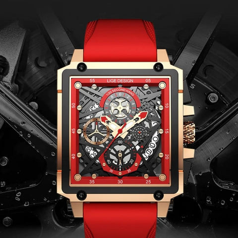 Relógio Masculino Quartzo de LuxuryRed Ferrari by Loja Bruna Modas