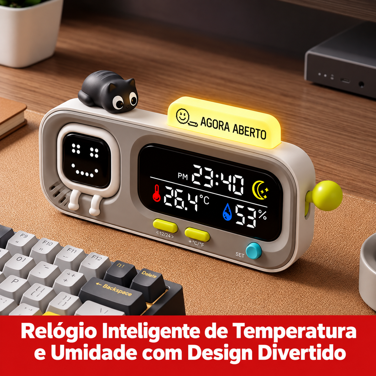 Relógio Digital de Mesa MimoByte