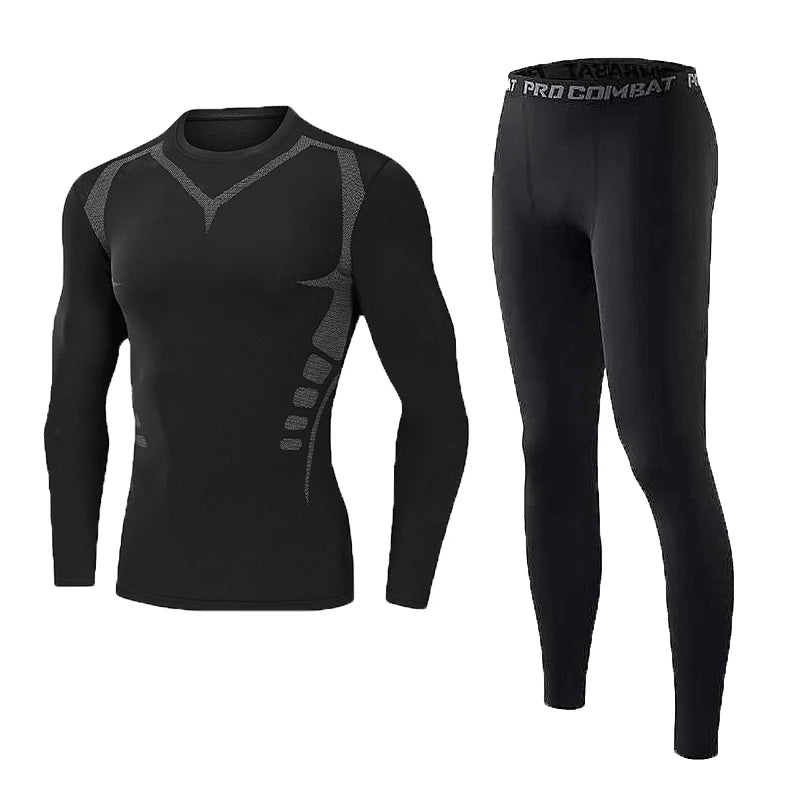 Conjunto Masculino Fitness Calça e Camisa Manga Longa Secagem Rápida