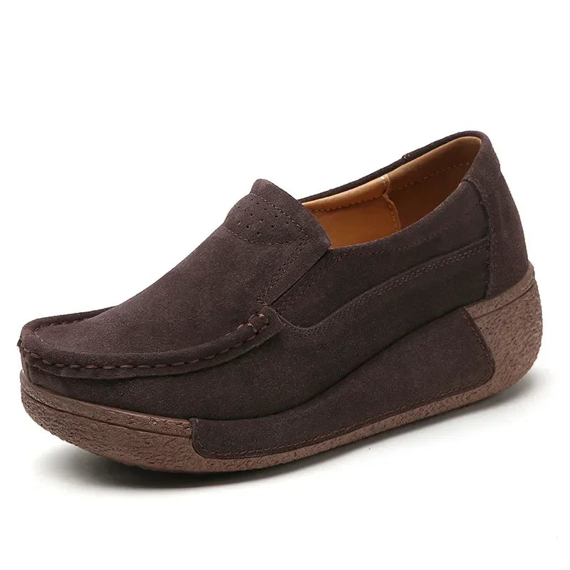 Mocassim Feminino Siena em Camurça Bovina