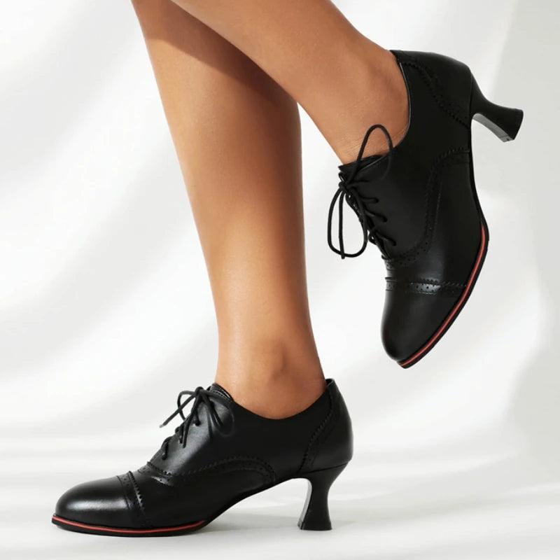 Sapato Feminino Retro Oxford A-Buybea