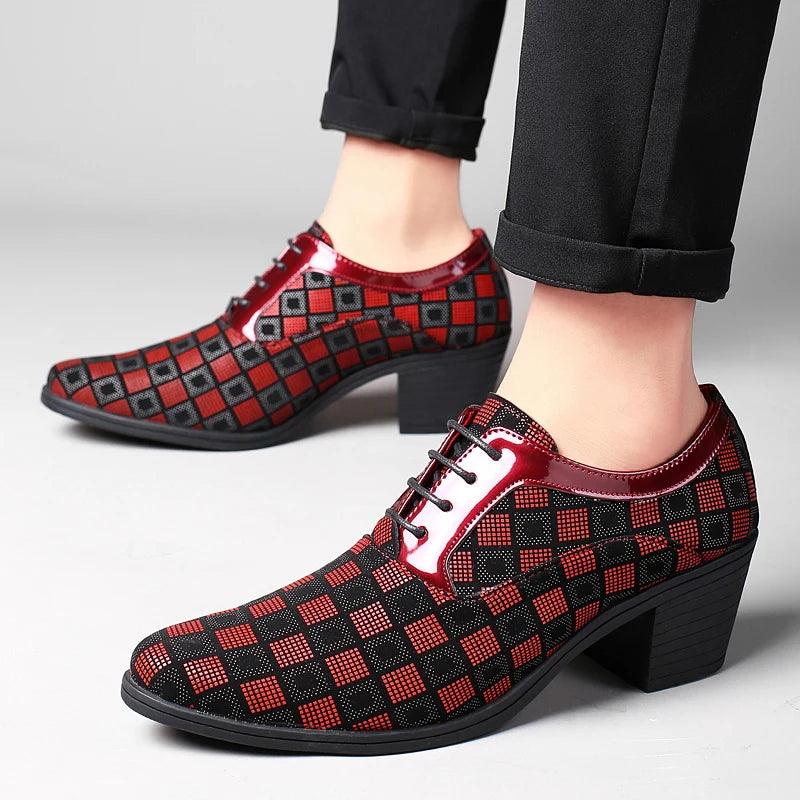 Sapato Masculino Social Xadrez Pontiagudo