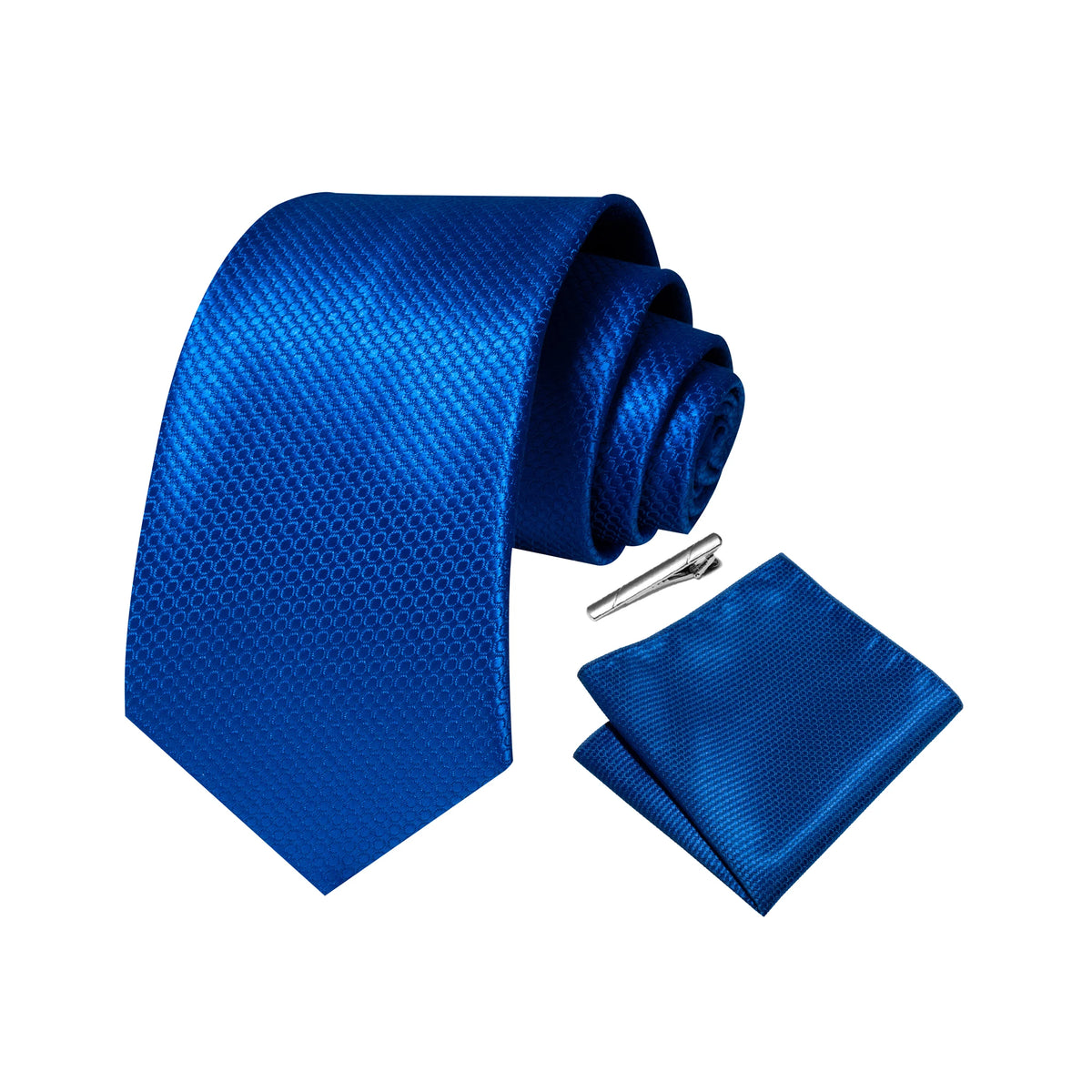 Gravata Masculina Poliéster com Estampa Paisley com Lenço de Bolso