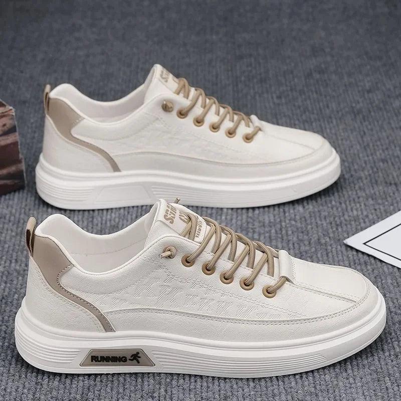 Tênis Casual Masculino de Couro PU com Conforto e Estilo
