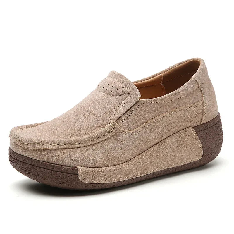 Mocassim Feminino Siena em Camurça Bovina