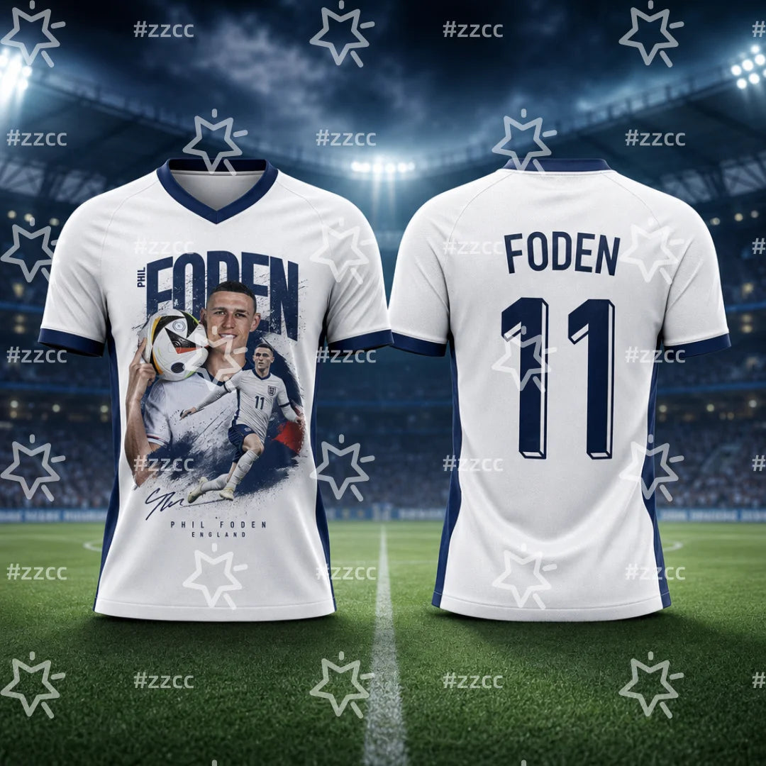 Camisa Masculina Esportiva T-Shirt Comemorativa Phil Foden