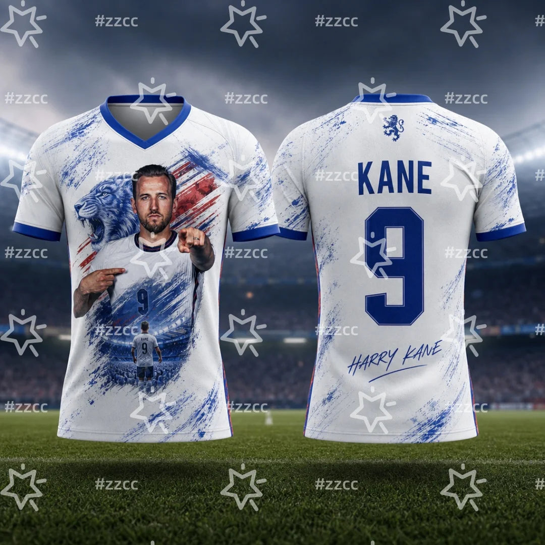 Camisa Masculina Esportiva T-Shirt Inglaterra 2026 Harry Kane