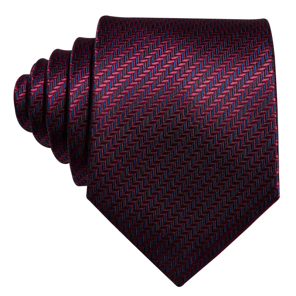 Gravata Masculina de Luxo Vermelho com Acessórios by Loja Bruna Modas