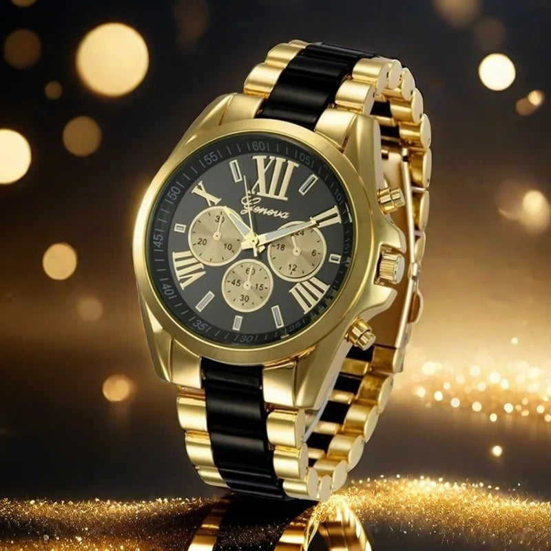 Relógio Masculino de Luxo Golden Ouro by Loja Bruna Modas