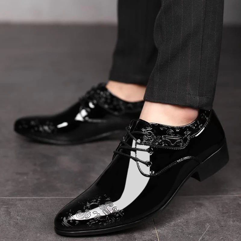 Sapato Social Masculino Brogue Brilhante by Loja Bruna Modas