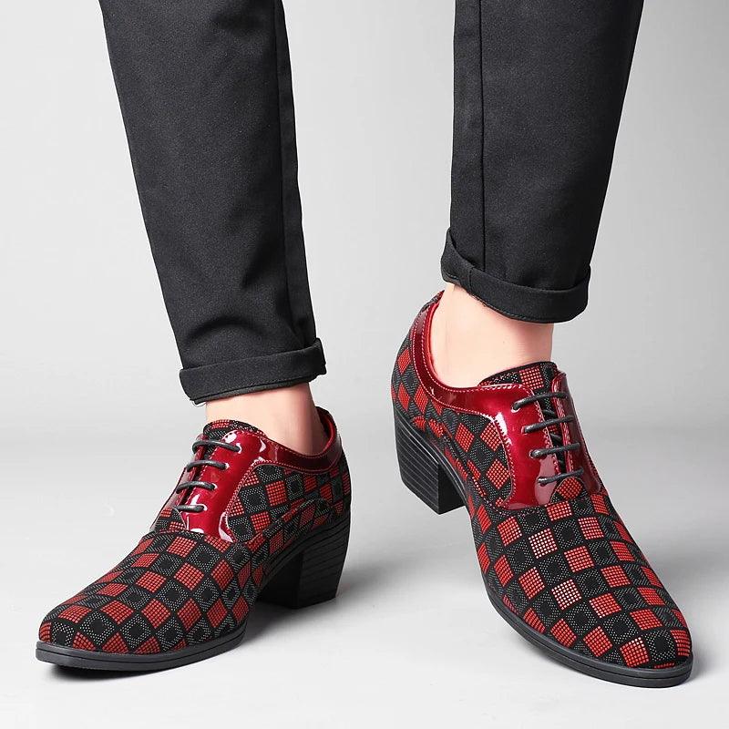 Sapato Masculino Social Xadrez Pontiagudo