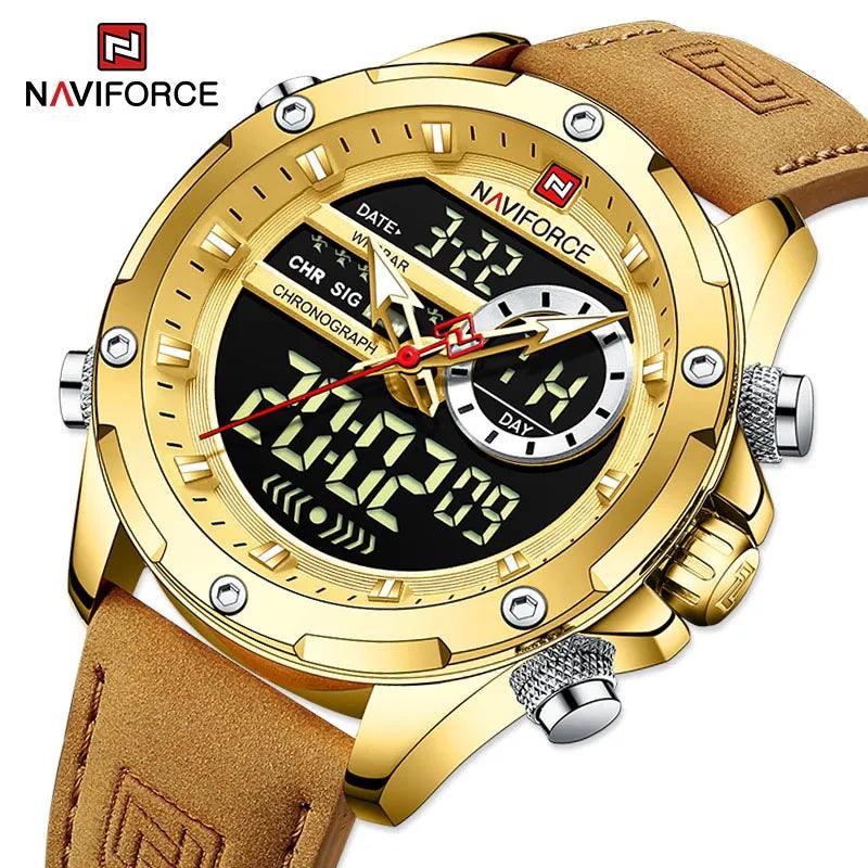 Relógio Masculino Naviforce Dourado