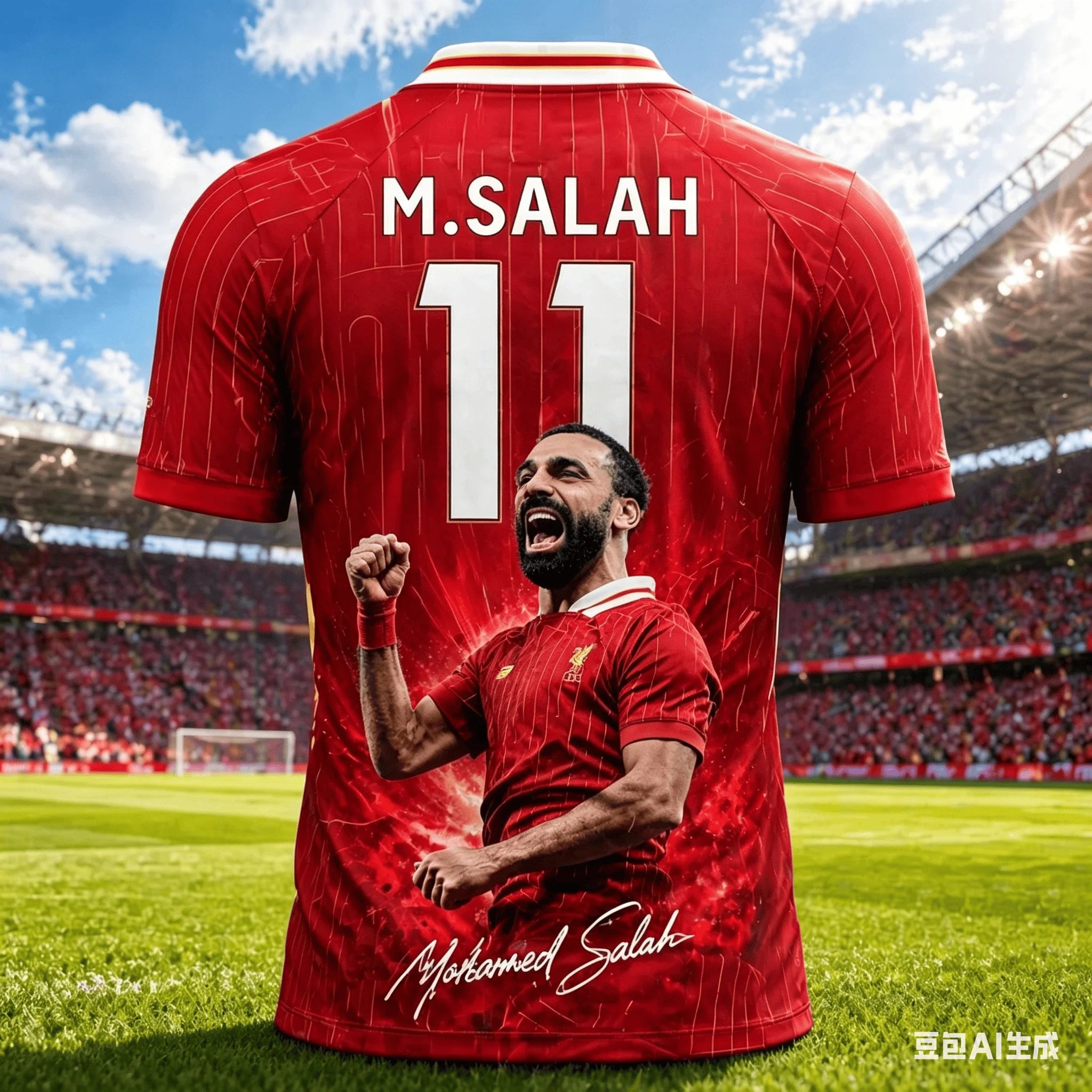 Camisa Masculina Esportiva com Estampa 3D M.SALAH