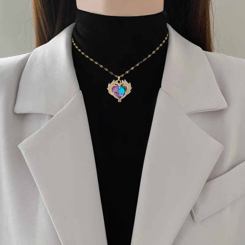 Colar Feminino com Pingente em Aço Inoxidável 316L