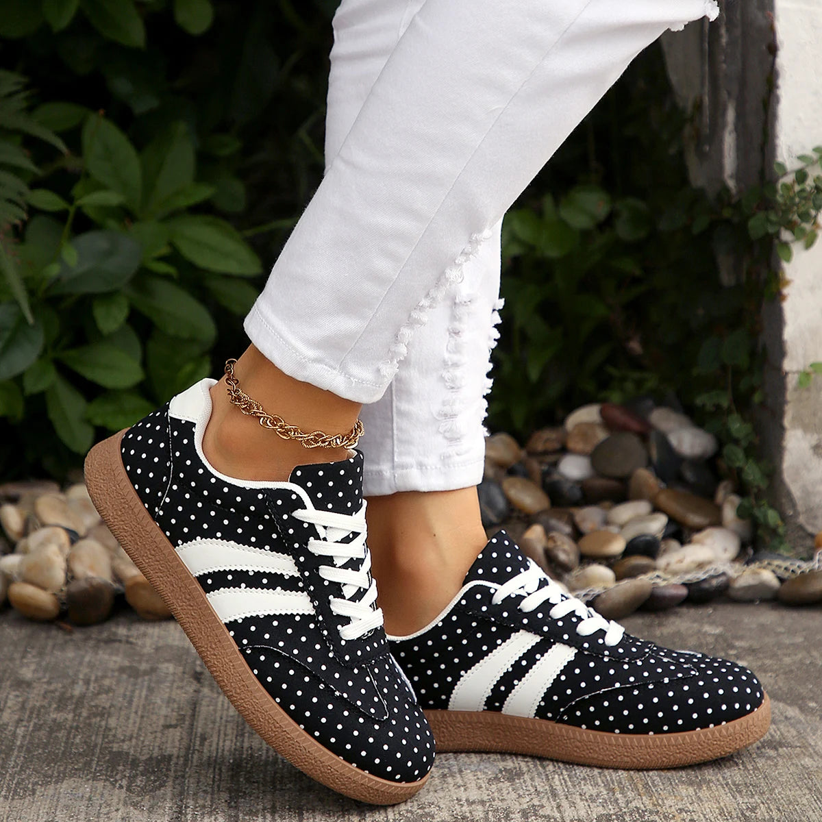 Tênis Feminino Casual Em Lona Confortável Antiderrapante