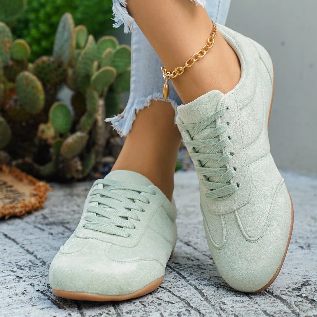 Tênis Feminino Casual Confortável Antiderrapante Durável Solado Plano