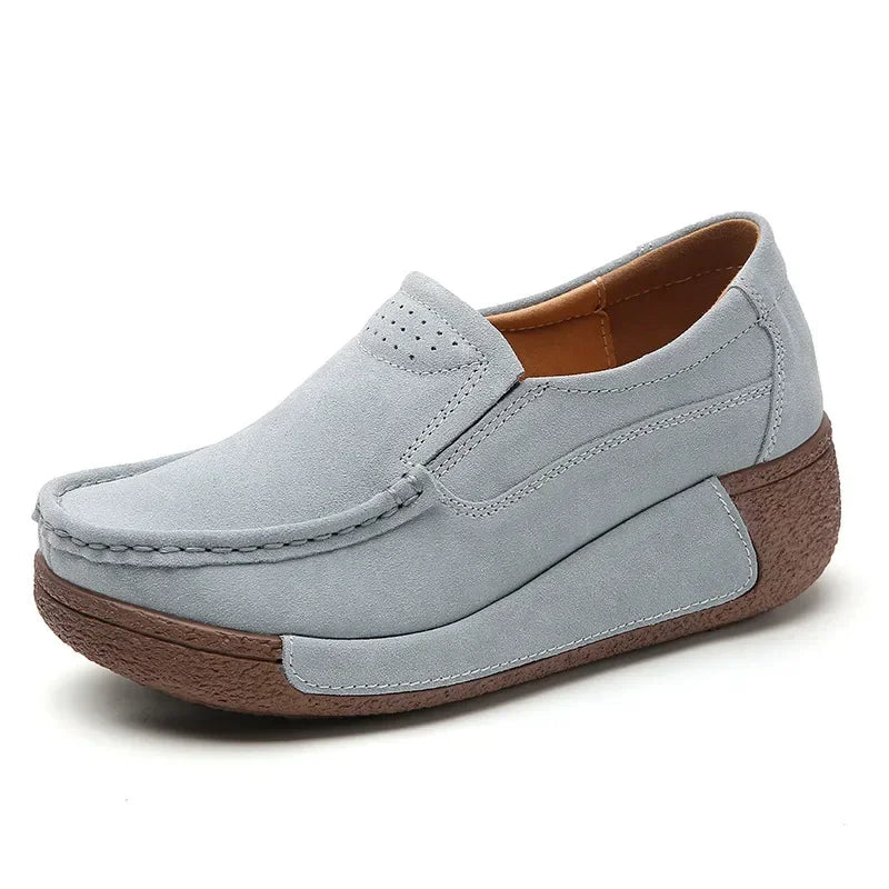 Mocassim Feminino Siena em Camurça Bovina